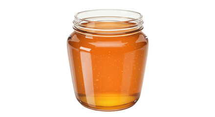Isolated Glass Jar of Honey