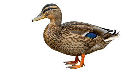 Isolated Female Mallard Duck Standing