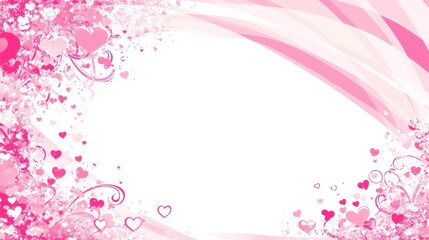Romantic Pink Hearts Background Design