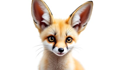 Obraz premium Adorable Fennec Fox Portrait Cute Wildlife Image