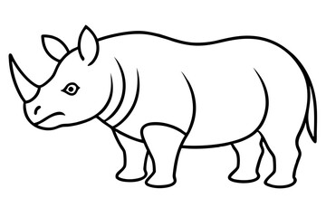 Monoline Rhino Illustration