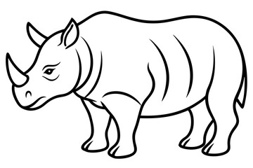 Monoline Rhino Illustration