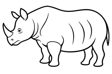 Monoline Rhino Illustration