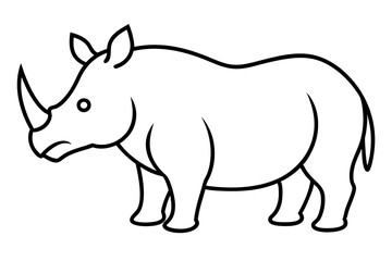 Monoline Rhino Illustration