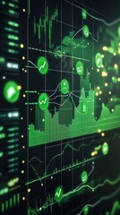 Green Finance Data Visualization with Graphs and Metrics Indicators