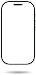 Minimalist Smartphone Vector Mockup – Blank Screen Mobile Device Illustration