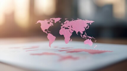 A stylized world map overlaying a financial chart, symbolizing global business and economic analysis.
