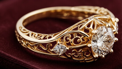 Naklejka premium Gold ring