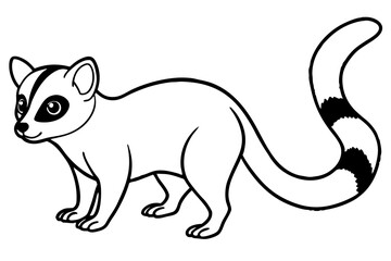 Fototapeta premium Sleek Ringtail Art