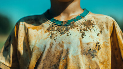 Muddy Sports Jersey Childs Game, Outdoor Fun, Soil Stains