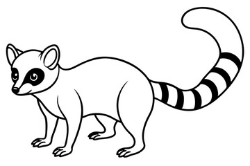 Fototapeta premium Sleek Ringtail Art
