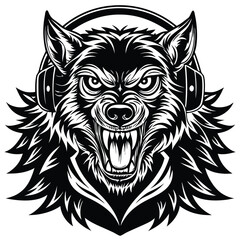create-a-fierce-lion-wearing-headphones mascot