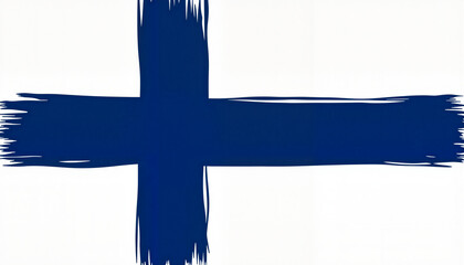 Obraz premium Creative Finland flag silhouette design with negative space, national pride