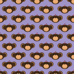Adorable Cute Monkey Vector Seamless Pattern Digital Paper for Children's Nursery, Baby Shower Decorations, Scrapbooking, Kids Room Wallpaper, Fabric, Wrapping Paper, and Fun Jungle-Themed Crafts