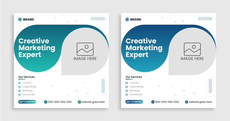 Creative social media post Design template. Digital marketing banner for social media post.