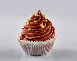 Schokoladen Cupcake, Schokolade, Mousse, Schokoladensahne, süss, 
