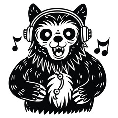 Obraz premium create-a-bold-vector-illustration-of-a-fierce-bear