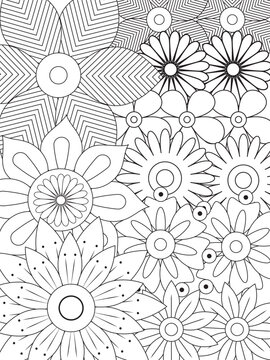 PrintFlowers Coloring Pages For Adule