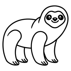 Obraz premium Sloth Serenity Vector
