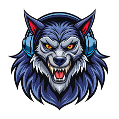 Fototapeta premium create-a-fierce-lion-wearing-headphones mascot