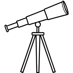Stargazing Telescope Graphic Design