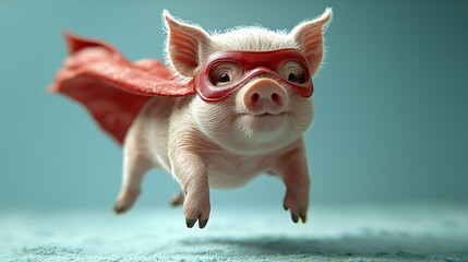 Super Pig Soars, Digital Art