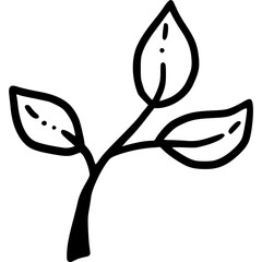 leaf outline doodle illustration