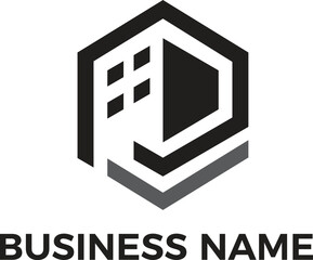 MINIMALIST REAL ESTATE LOGO DESIGN VECTOR WITH TRANSPARENCY BACKGROUND PNG FILE, VECTOR .Ai editable files