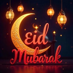 Eid Mubarak Calligraphy Design