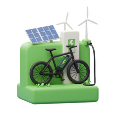 Eco-friendly electric bicycle charging station