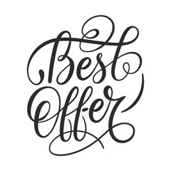 Best Offer Handwritten Calligraphy with Floral Elements