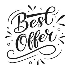 Best Offer Handwritten Calligraphy with Floral Elements