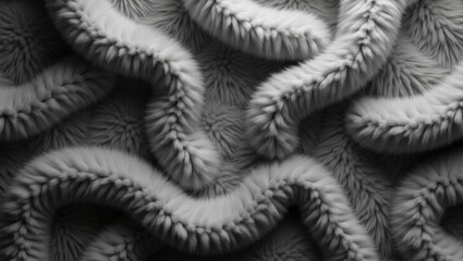 Gray Faux Fur Texture