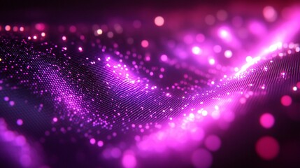 Abstract Purple Digital Wave
