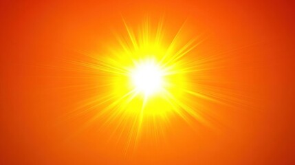 Radiant Summer Sun: A Glowing Celestial Orb