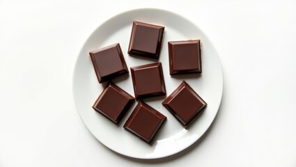 Chocolate Squares on Plate