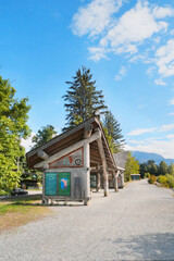 Brackendale Eagle Run vista point during a summer season along the Squamish River in Squamish, British Columbia, Canada