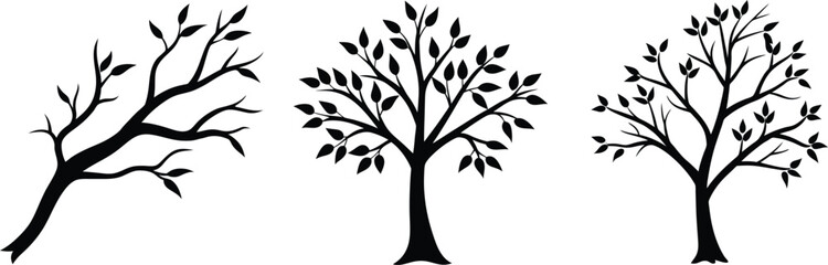 Obraz premium silhouette of a tree with roots