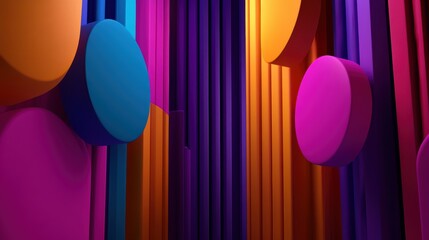 Colorful abstract art background with dynamic shapes and multicolored design vibrant