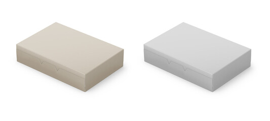 Paper Cardboard Box Mockup Isolated on Background. 3D Rendering