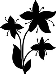 silhouette flower illustration