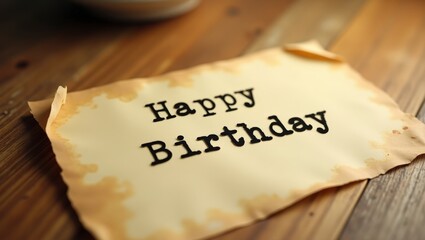 Birthday Greetings on Parchment