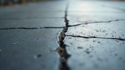 Obraz premium Cracked Concrete Close-Up