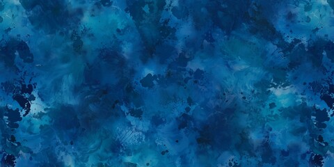 Obraz premium Deep Blue Abstract Texture with Swirling Watercolor Patterns and Subtle Gradient for Artistic Fluid Background