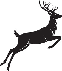Obraz premium Elegant Deer Symbol - Clean Silhouette for Logo Design