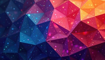 Intricate tessellation of geometric shapes in vibrant hues , vibrant, colorful