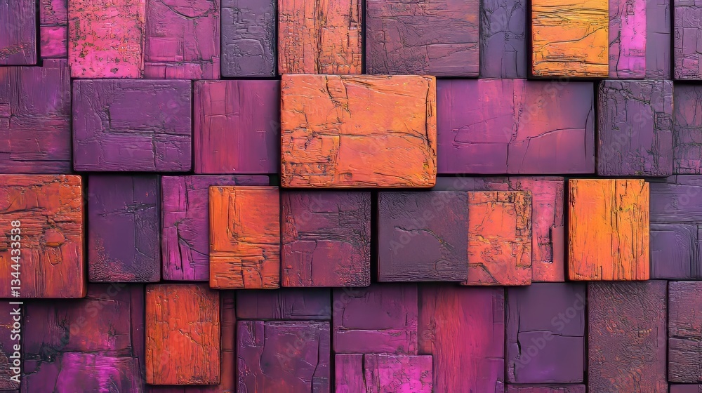 Poster the background features a modern tech design with violet and orange colors, created using 3d renderi
