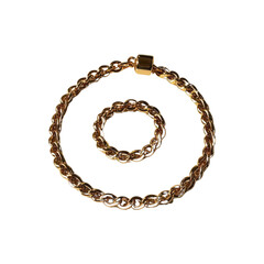 Obraz premium Elegant silver bracelet and metal chain isolated on transparent background with pearl and bead details, perfect for fashion and luxury jewelry accessories