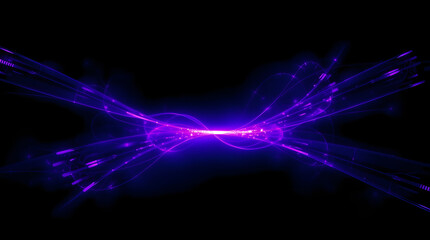 Obraz premium Vibrant purple and blue abstract energy beams with a dynamic, glowing effect.