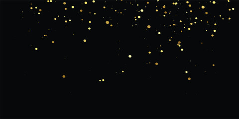 "Glittering Golden Confetti Raining Over a Black Backdrop: Elegant and Sparkling Design for New Year&rsquo;s Eve Celebrations, Luxury Brochure Templates, and Elegant Cover Textures"
